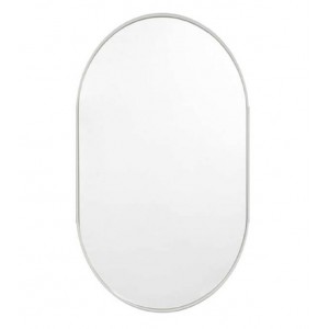 Brushed Nickel Framed Oval Mirror 500*900